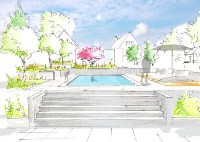 Hausgarten in Hanglage